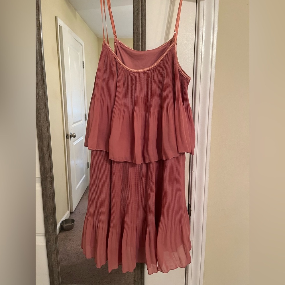 Pink Pleated Dress